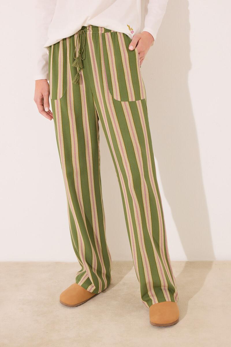 women'secret Pantalón largo lounge viscosa rayas Devoluciones gratuitas