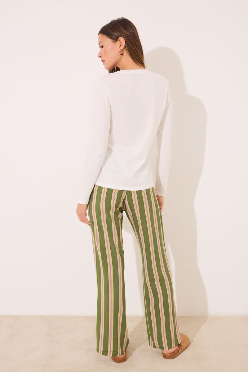 women'secret Pantalón largo lounge viscosa rayas Devoluciones gratuitas
