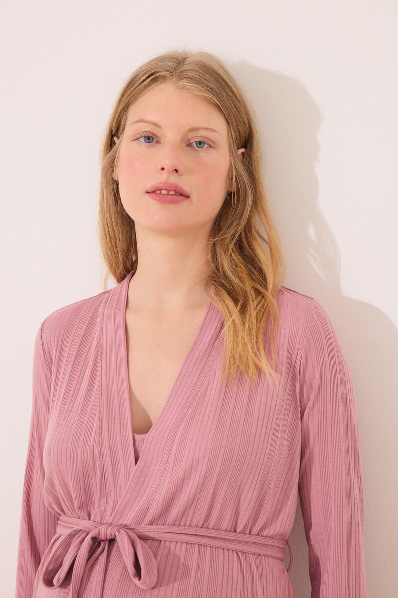 women'secret Bata midi "maternity" pointelle rosa Outlet online