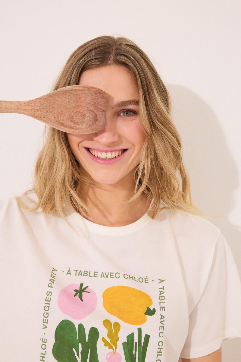 women'secret Camiseta manga corta 100% algodón "verduras" Los más vendidos