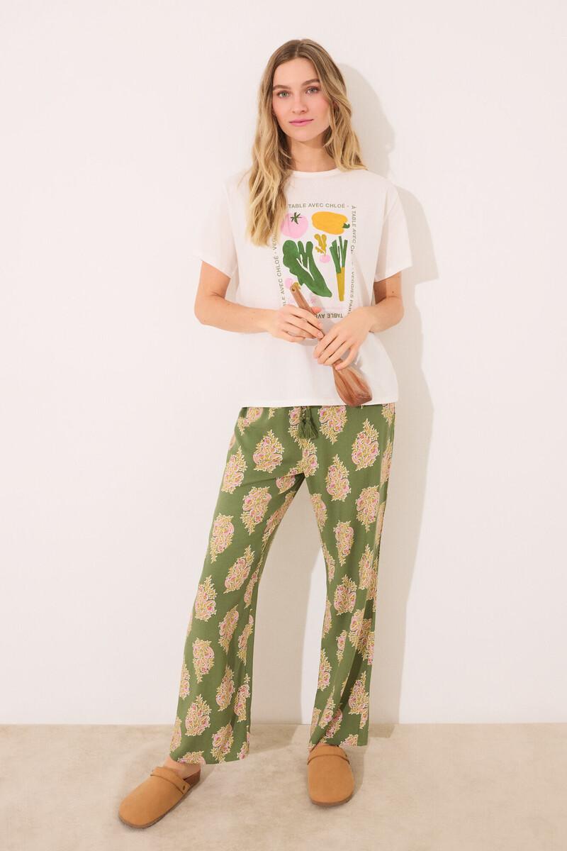 women'secret Camiseta manga corta 100% algodón "verduras" Los más vendidos