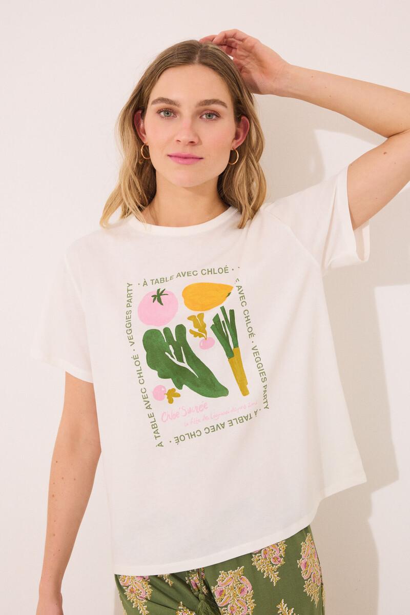 women'secret Camiseta manga corta 100% algodón "verduras" Los más vendidos