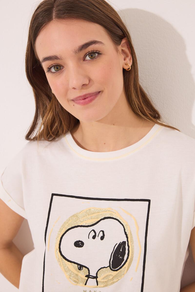 women'secret Pijama corto algodón Snoopy cuadros Tienda