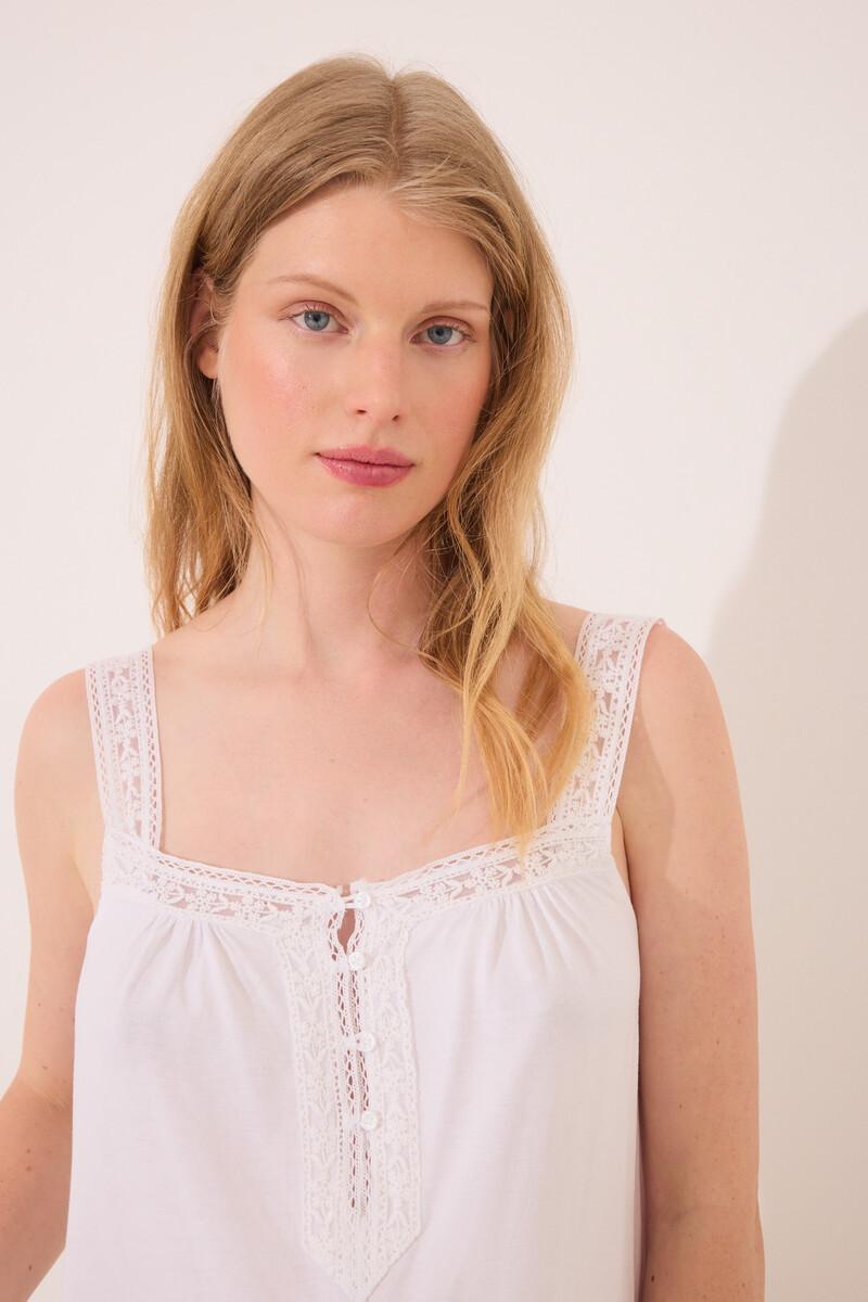 women'secret Camisón corto "maternity" blanco encaje Rebajas online