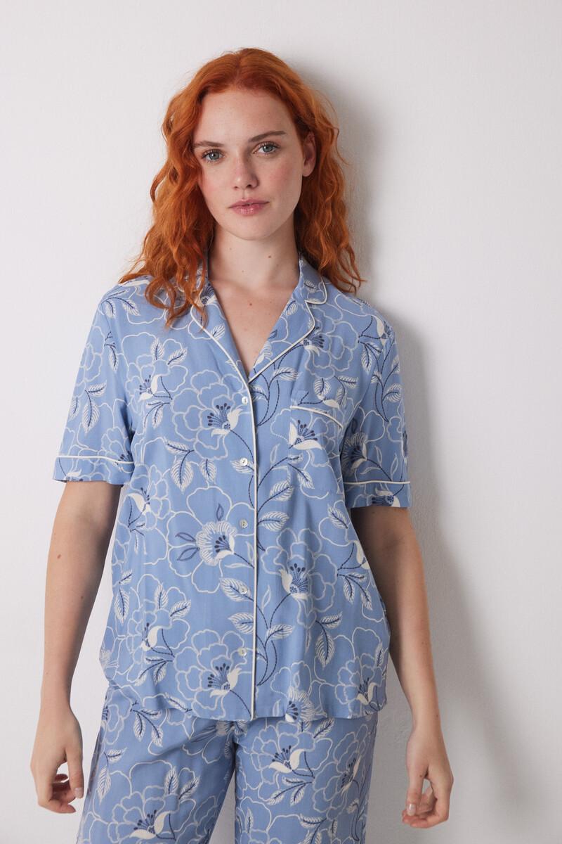 women'secret Pijama camisero viscosa flores Rebajas top