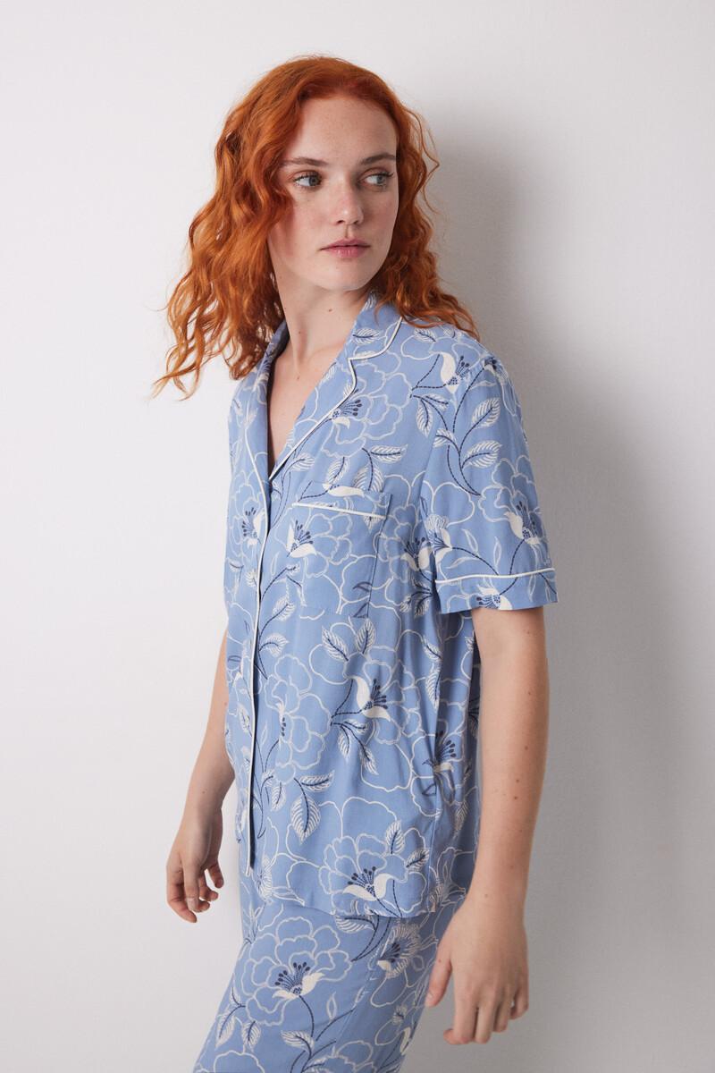 women'secret Pijama camisero viscosa flores Rebajas top