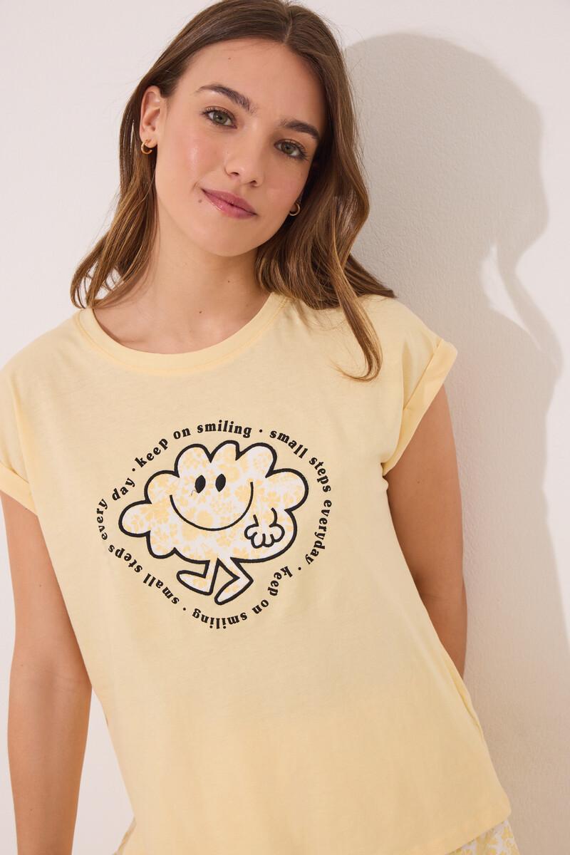 women'secret Pijama corto algodón Smiley amarillo COMPRAR AHORA