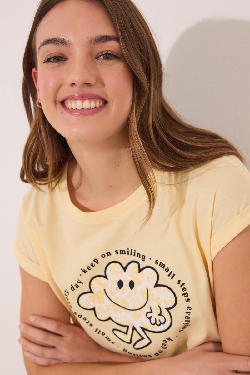 women'secret Pijama corto algodón Smiley amarillo COMPRAR AHORA