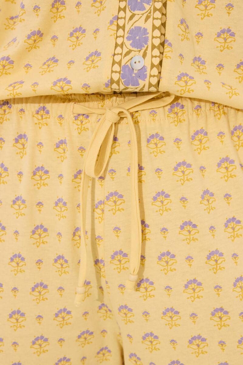 women'secret Pijama 100% algodón amarillo print flores Limitado a 3 días