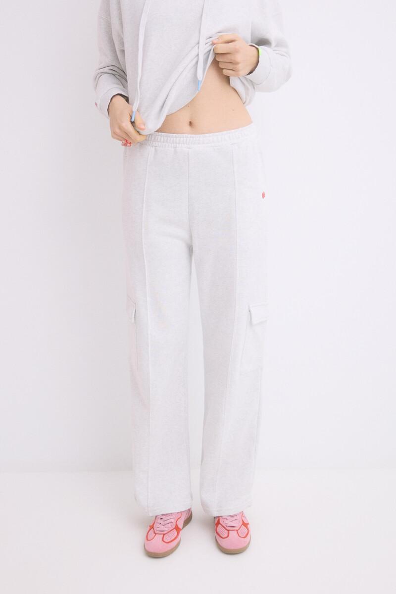 women'secret Pantalón largo flare felpa gris Ofertas especiales