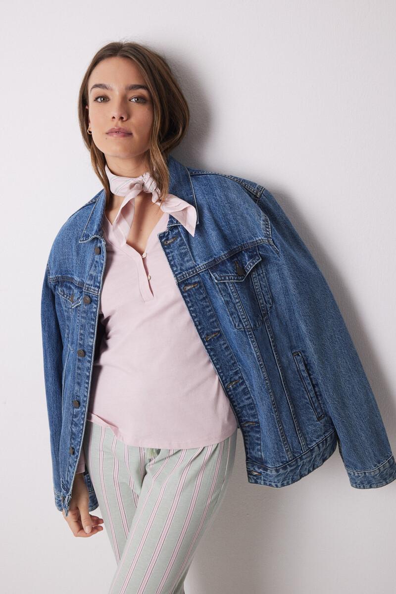 women'secret Camiseta manga larga 100% algodón rosa Grandes ahorros