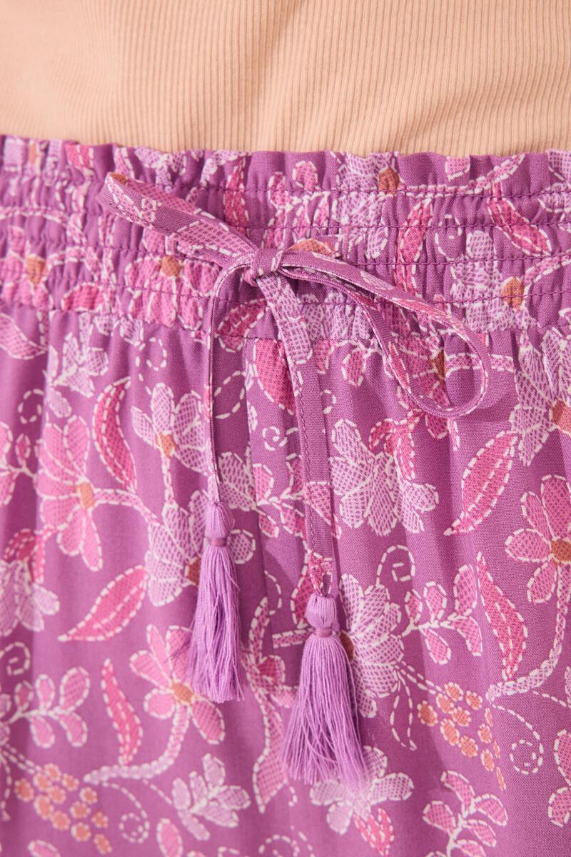 women'secret Pantalón largo viscosa estampado boho floral Precio ultrabajo