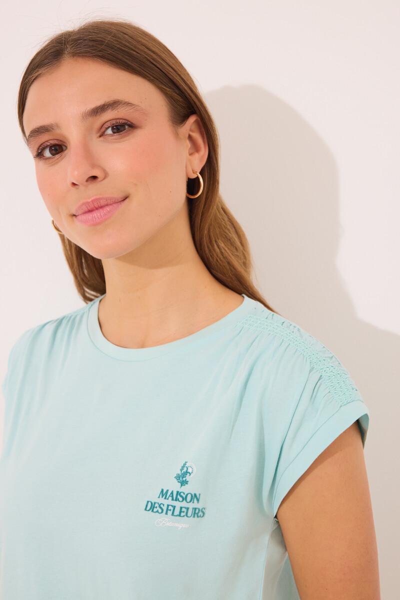 women'secret Pijama corto 100% algodón verde flores 2025