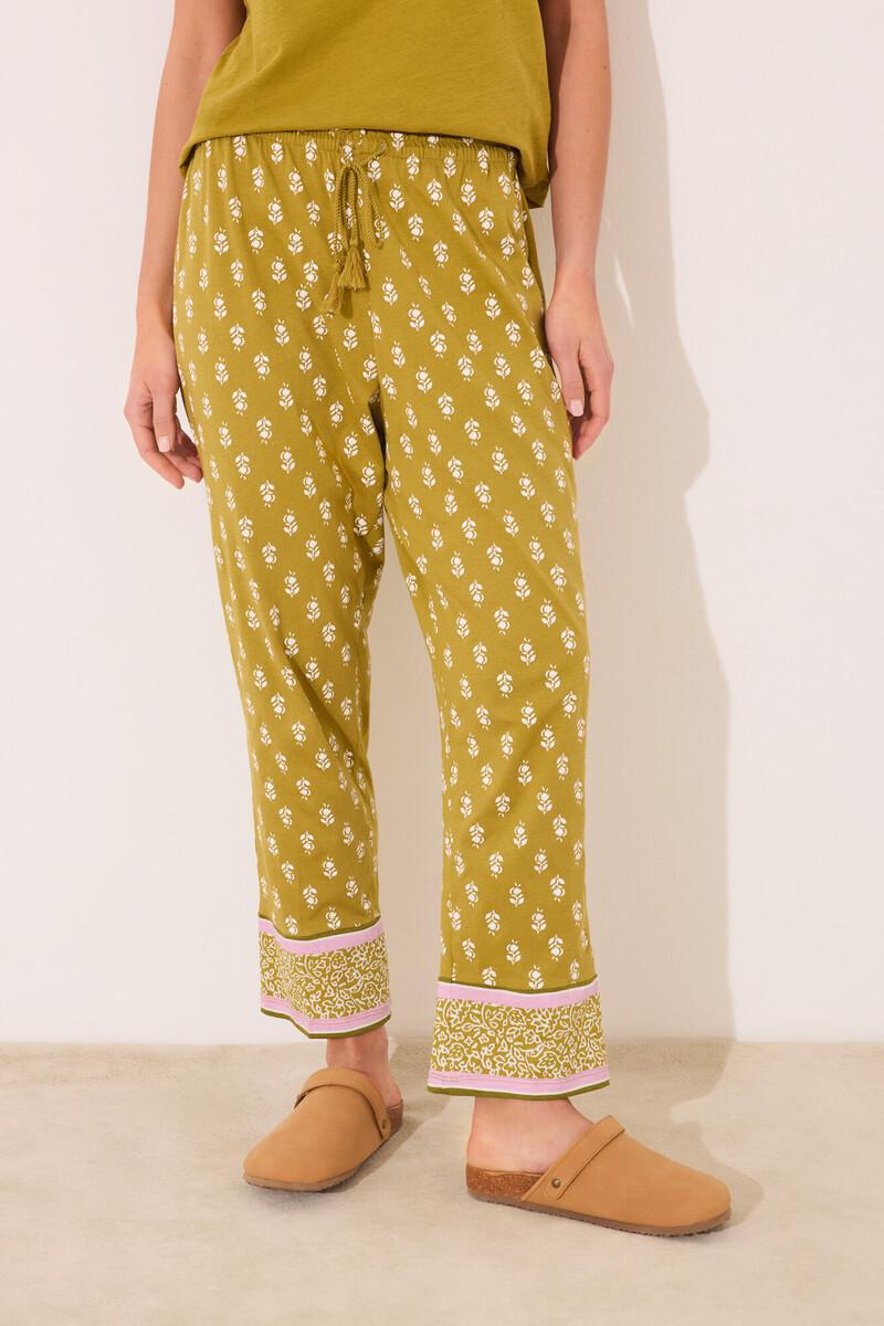 women'secret Pantalón largo carrot 100% algodón sellos Ofertas