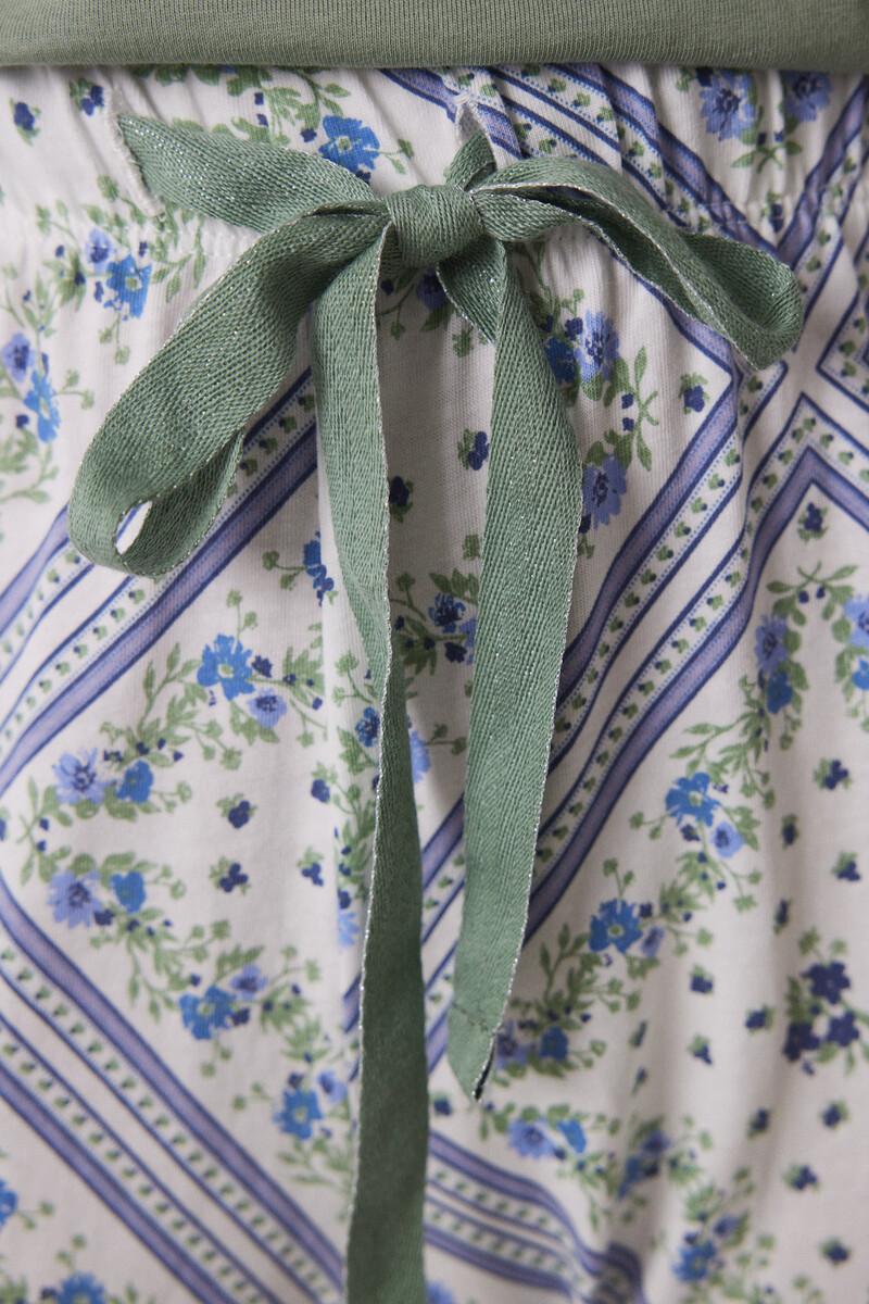 women'secret Pijama largo 100% algodón estampado pañuelo En oferta
