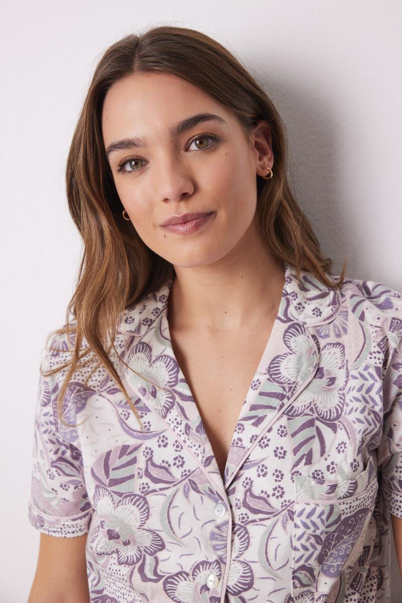 women'secret Pijama camisero 100% algodón flores Gran oferta