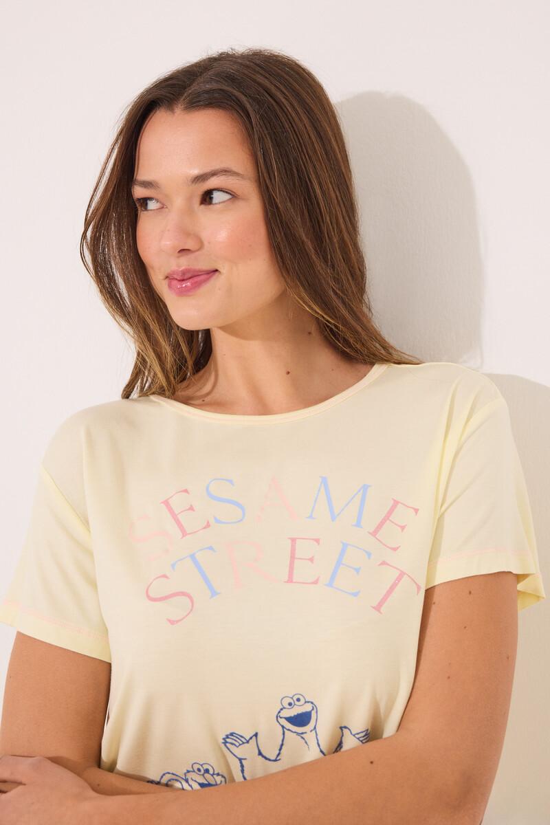 women'secret Pijama viscosa soft touch amarillo "Barrio Sésamo" Los más vendidos