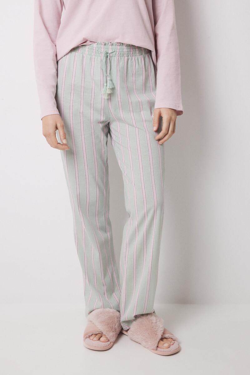 women'secret Pantalón largo 100% algodón rayas Descuento