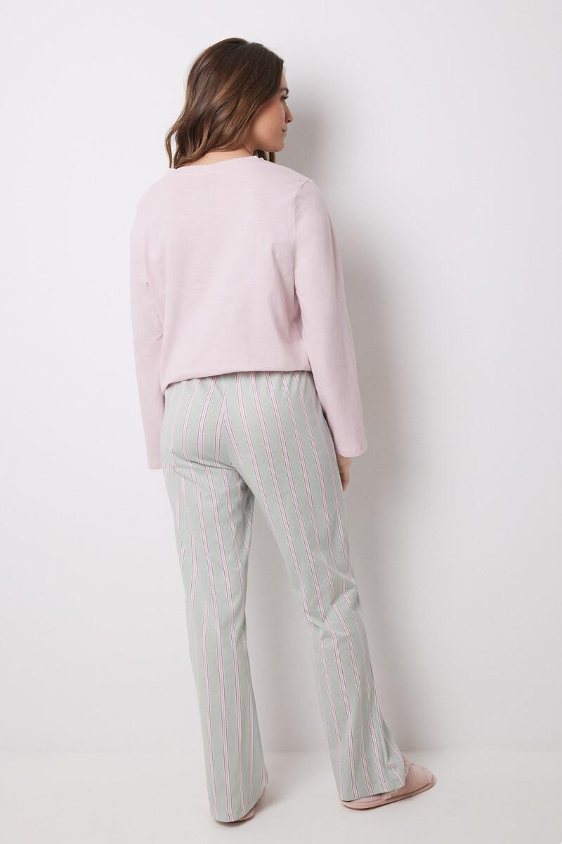 women'secret Pantalón largo 100% algodón rayas Descuento