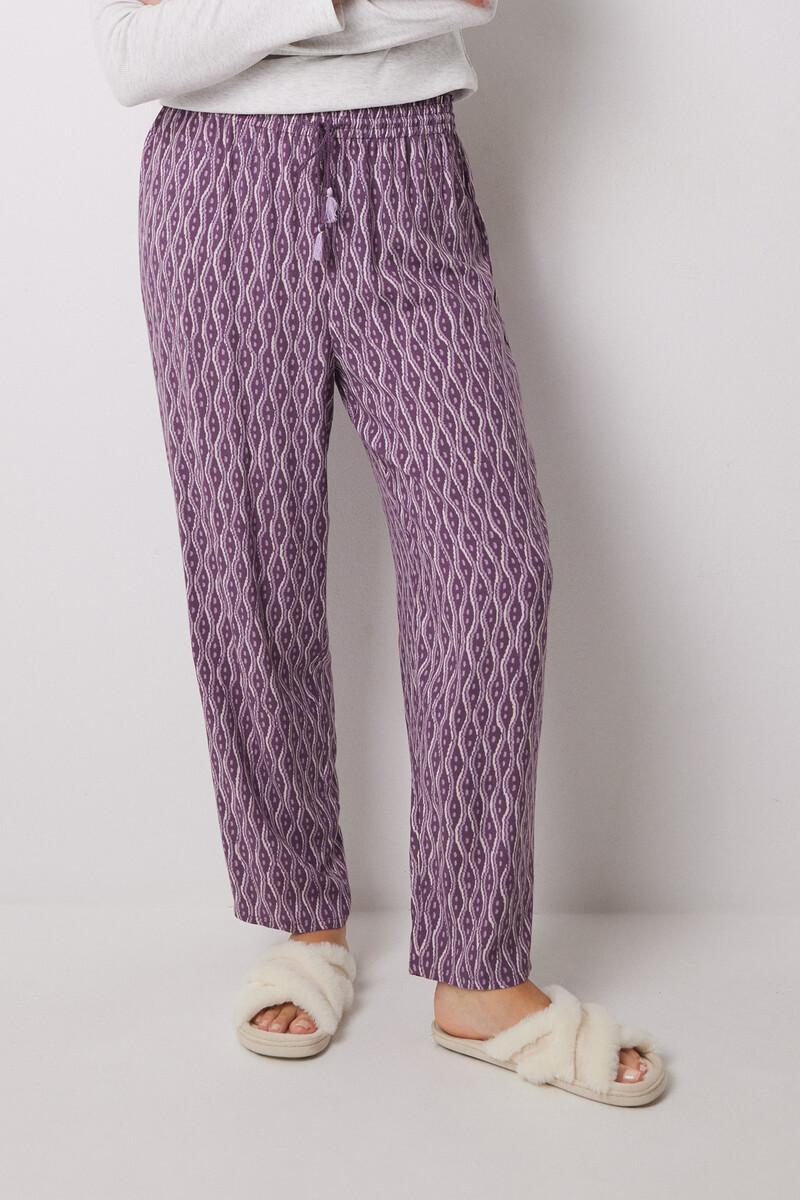 women'secret Pantalón carrot viscosa estampado ikat Liquidación
