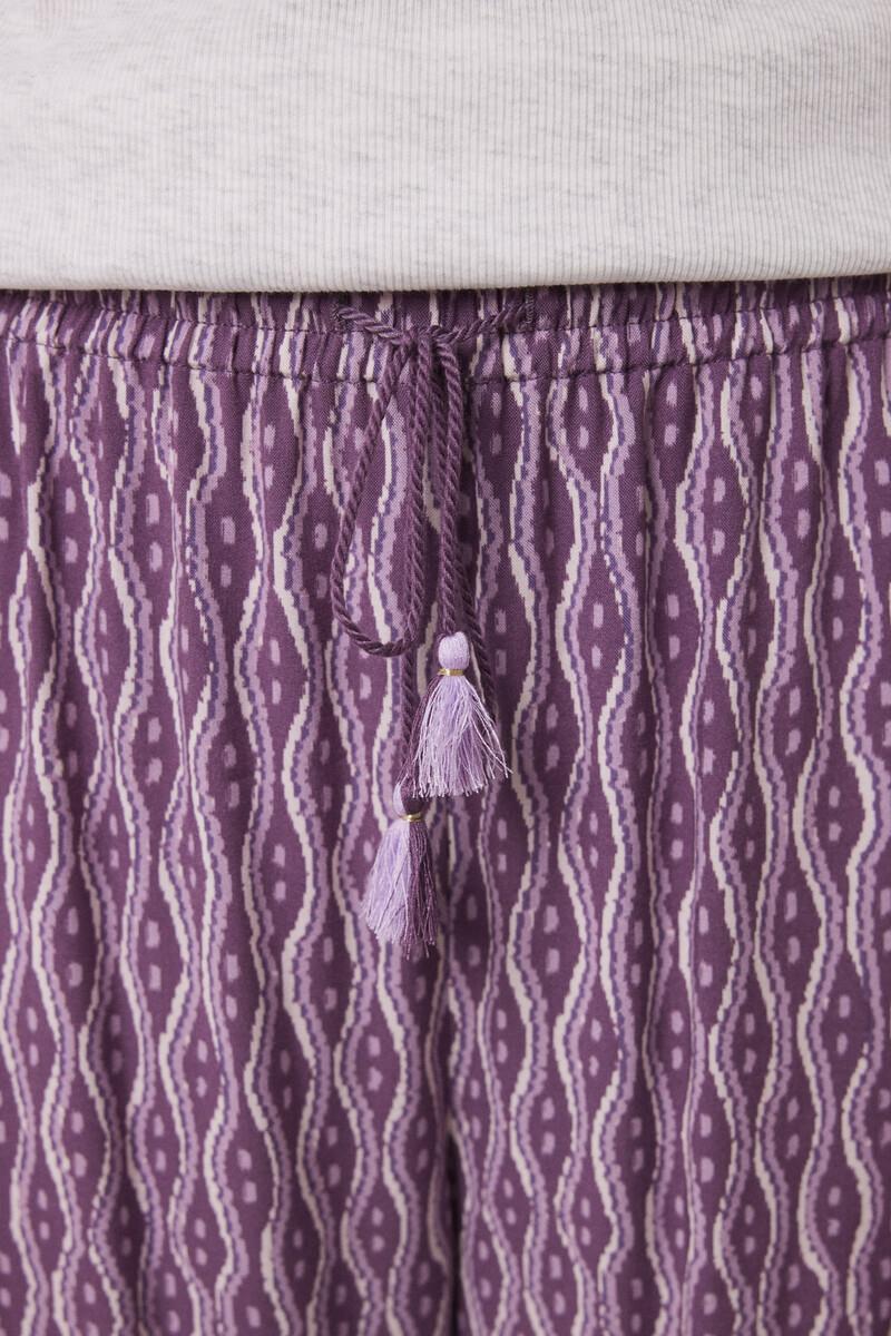 women'secret Pantalón carrot viscosa estampado ikat Liquidación