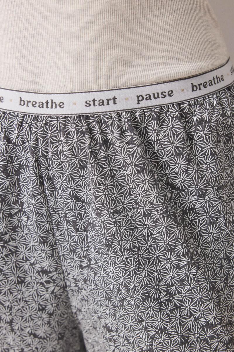women'secret Pantalón largo estampado flores verdes Rebajas online
