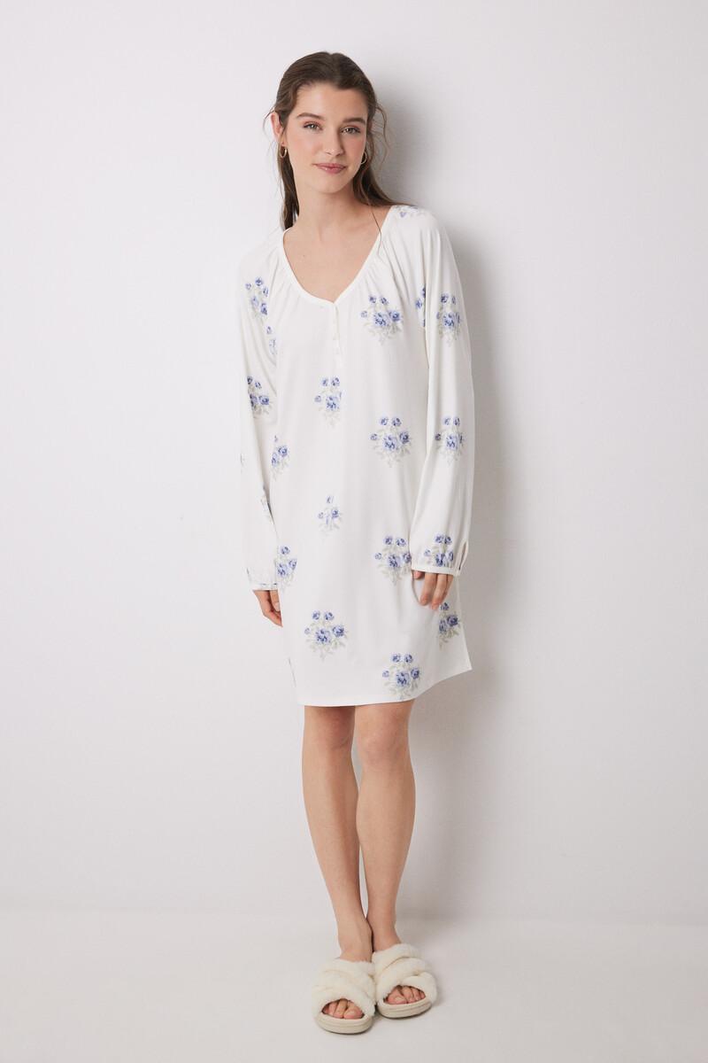 women'secret Camisón largo tejido punto suave blanco Oferta especial de fábrica
