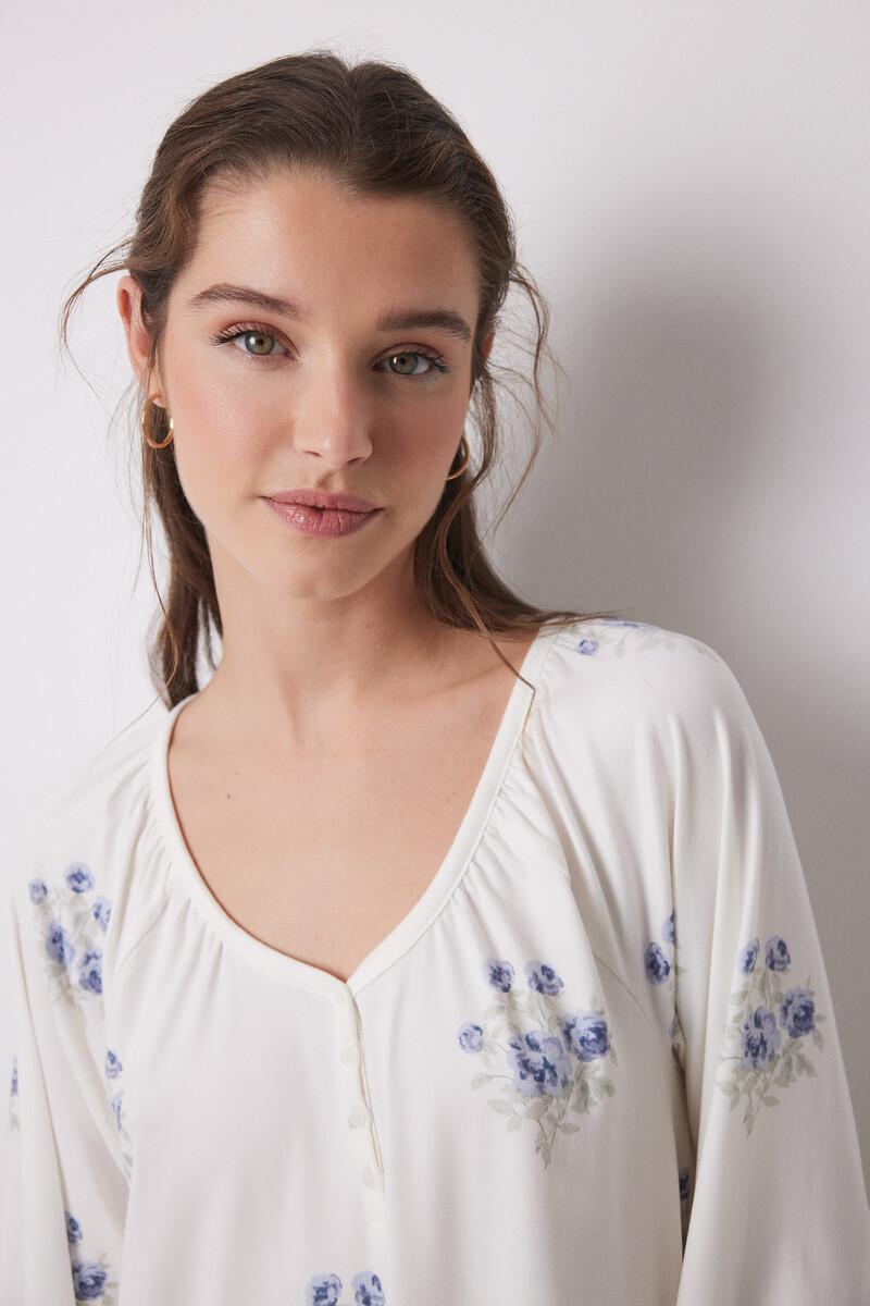 women'secret Camisón largo tejido punto suave blanco Oferta especial de fábrica