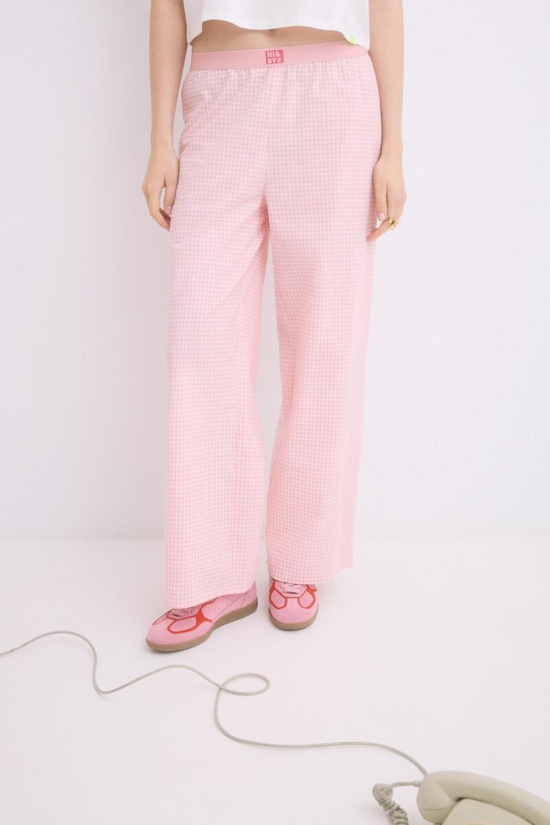 women'secret Pijama 100% algodón cuadro vichy rosa Promoción trimestral