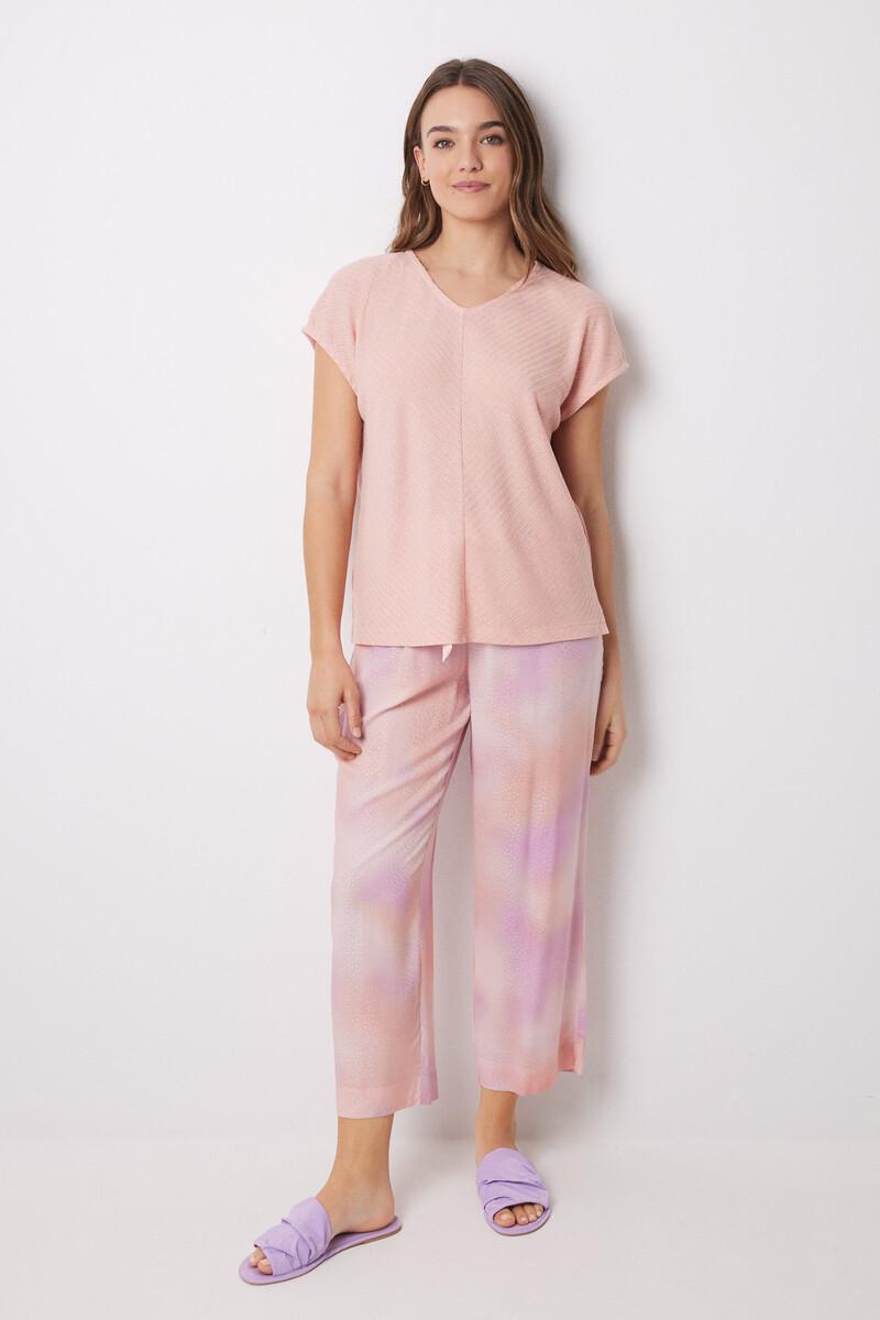 women'secret Pijama Capri estampado tiedye naranja Superdescuento