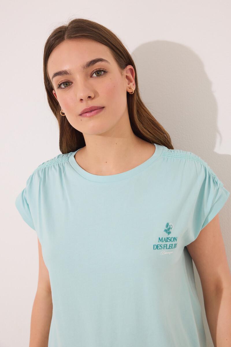 women'secret Pijama 100% algodón verde flores Liquidación