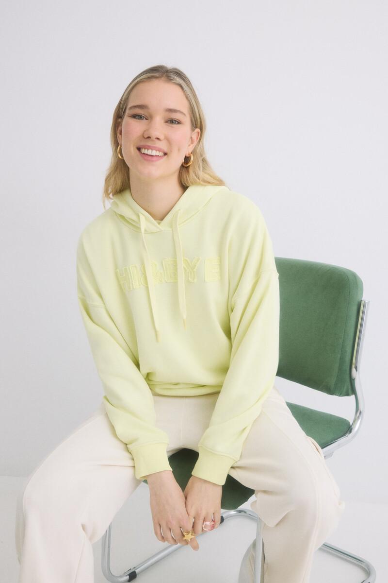 women'secret Sudadera capucha felpa algodón amarillo Libre de impuestos