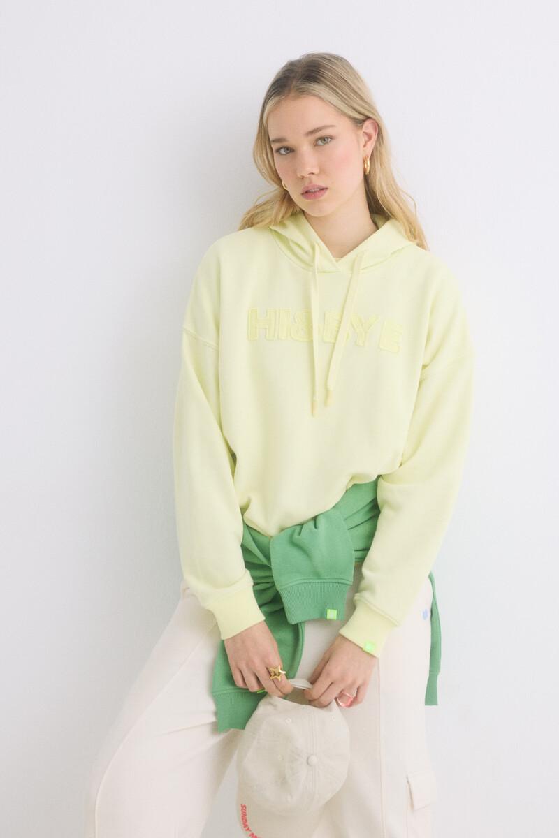 women'secret Sudadera capucha felpa algodón amarillo Libre de impuestos