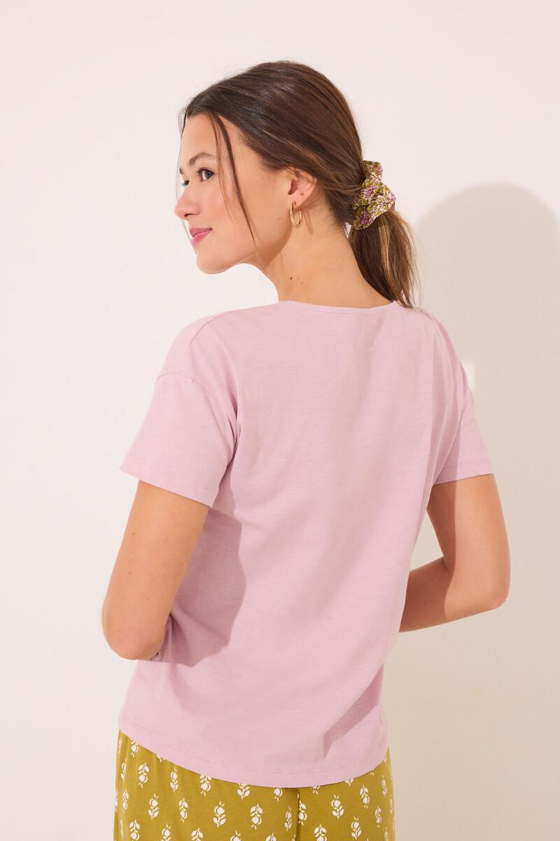 women'secret Camiseta lisa manga corta 100% algodón rosa 2025
