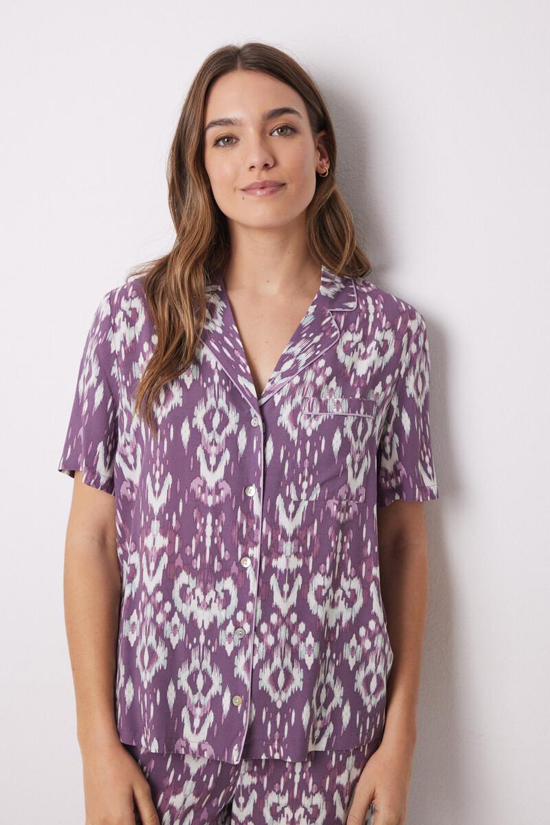 women'secret Pijama camisero Capri viscosa ikat En línea