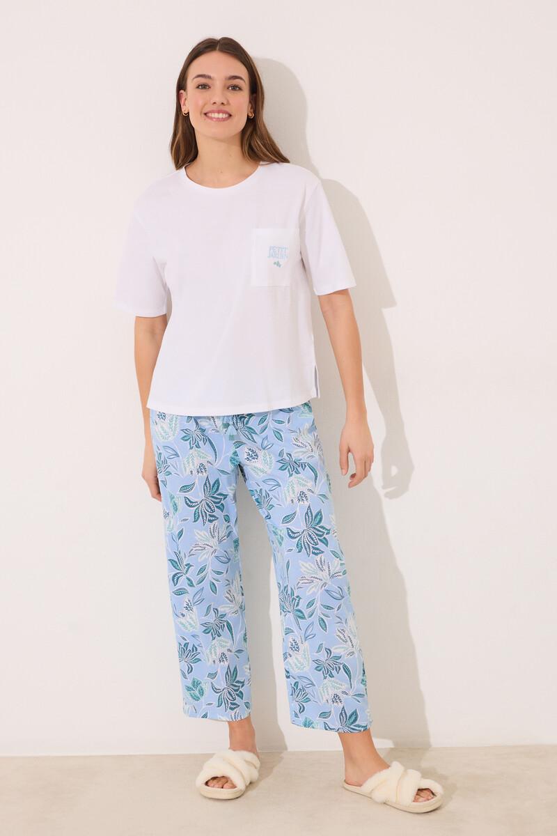 women'secret Pijama Capri 100% algodón estampado flores Rebajas online