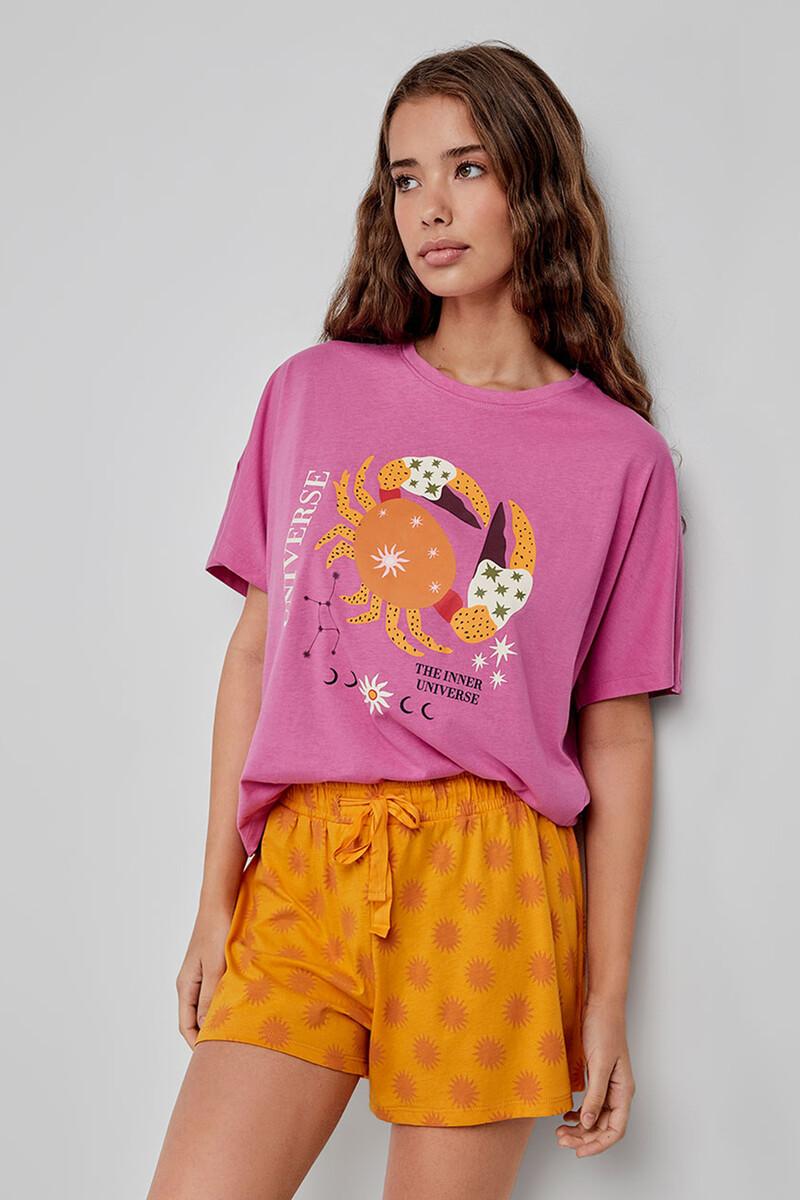 women'secret Pijama corto estampado fucsia Oferta especial de fábrica