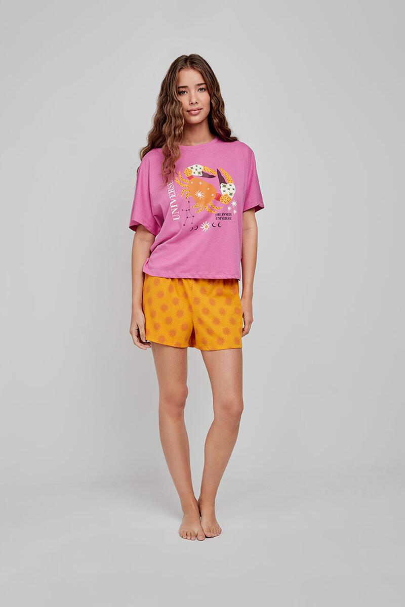 women'secret Pijama corto estampado fucsia Oferta especial de fábrica