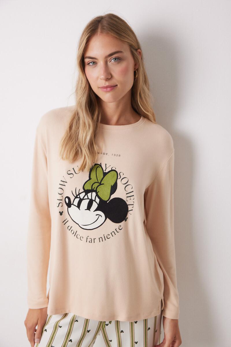 women'secret Pijama largo Minnie manga larga Ahorra y exporta