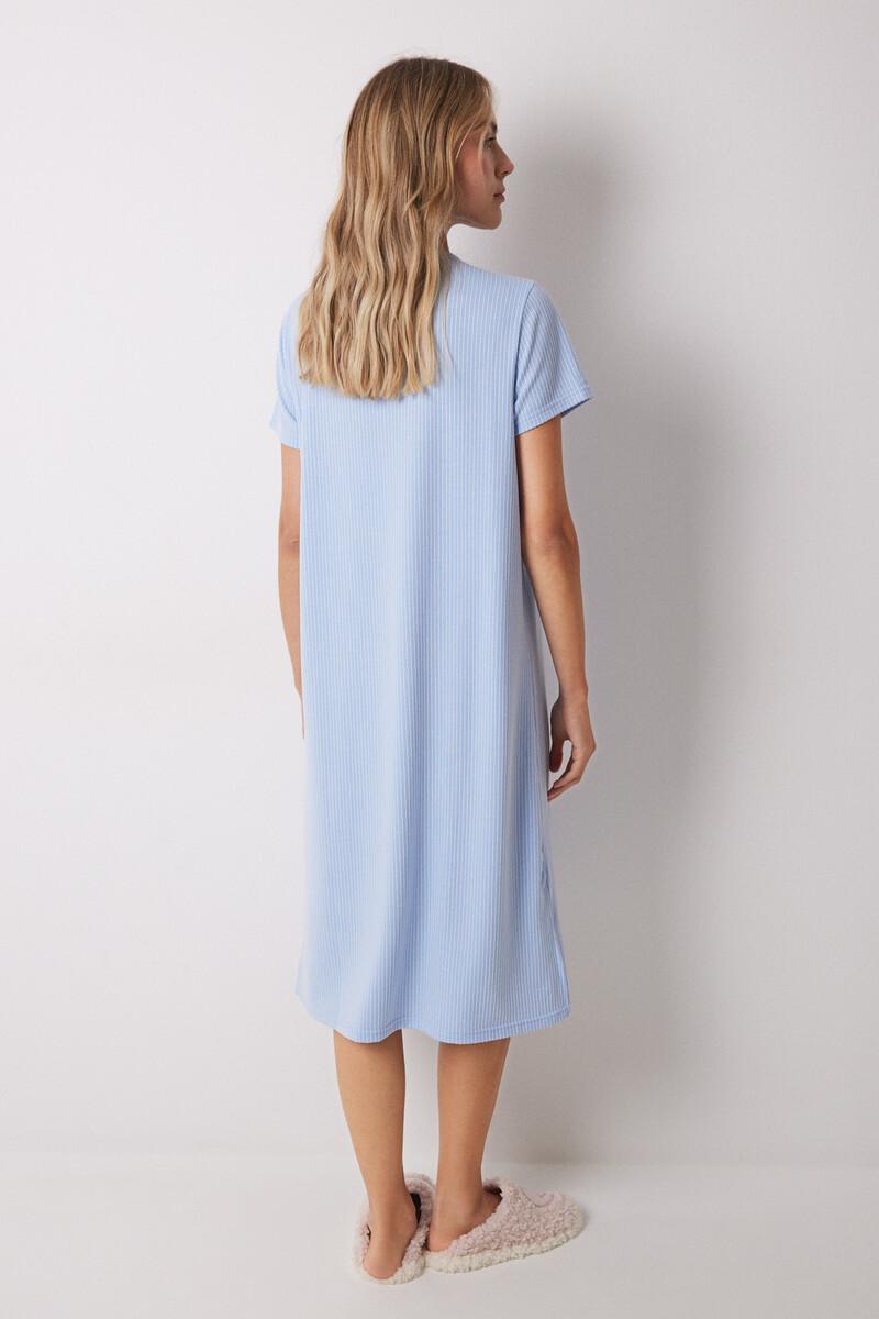 women'secret Camisón midi canalé rayas Snoopy Rebajas de fin de temporada