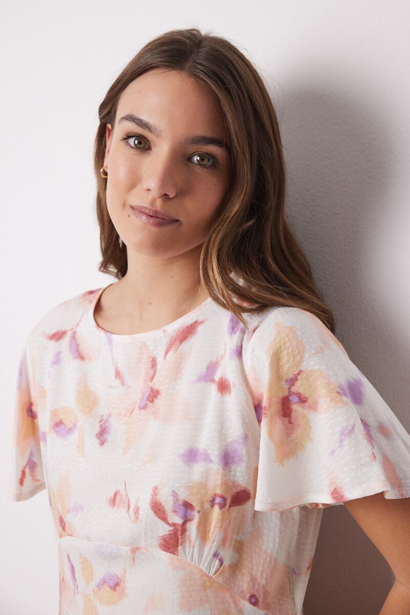women'secret Vestido midi viscosa allover flores Devoluciones gratuitas