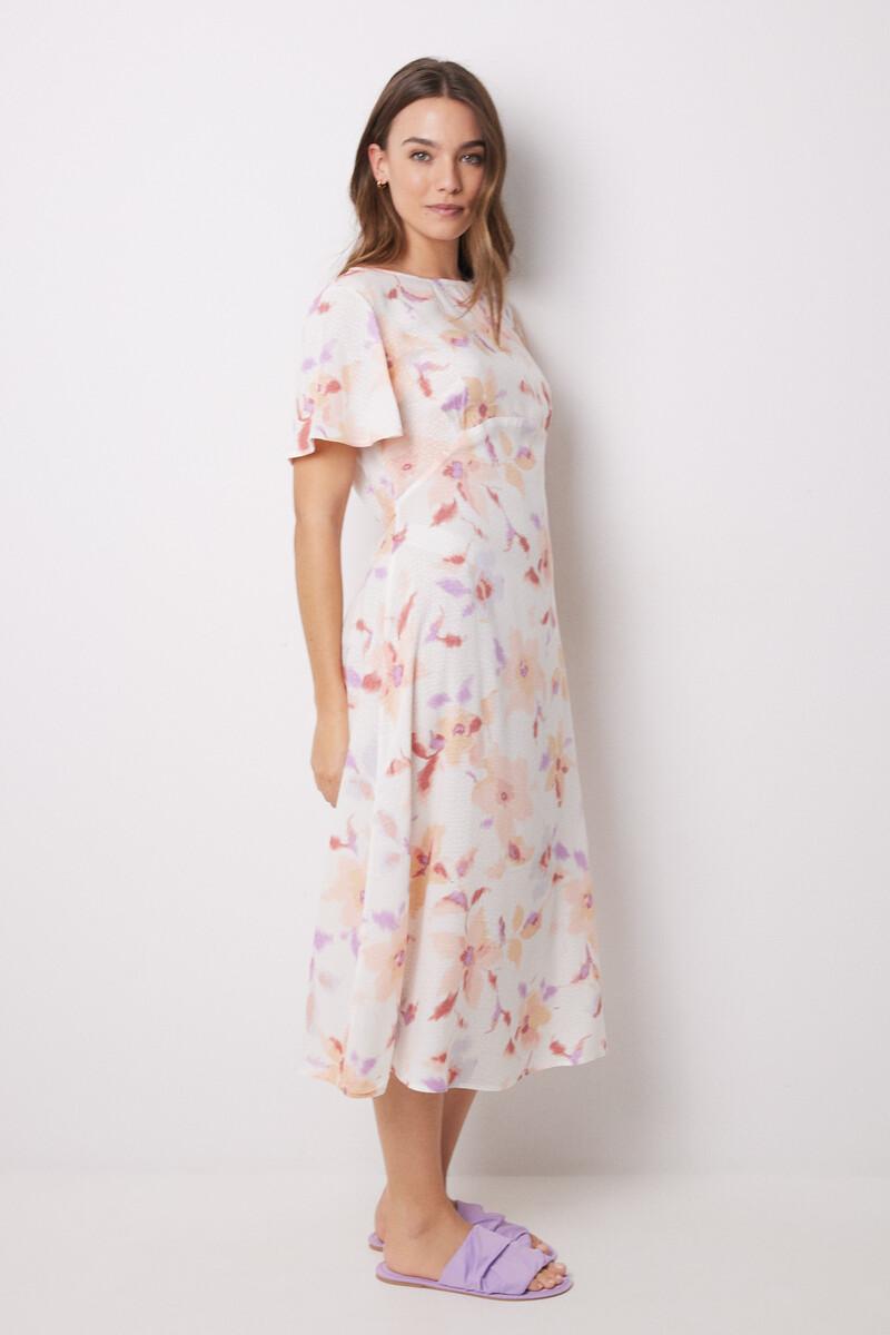 women'secret Vestido midi viscosa allover flores Devoluciones gratuitas