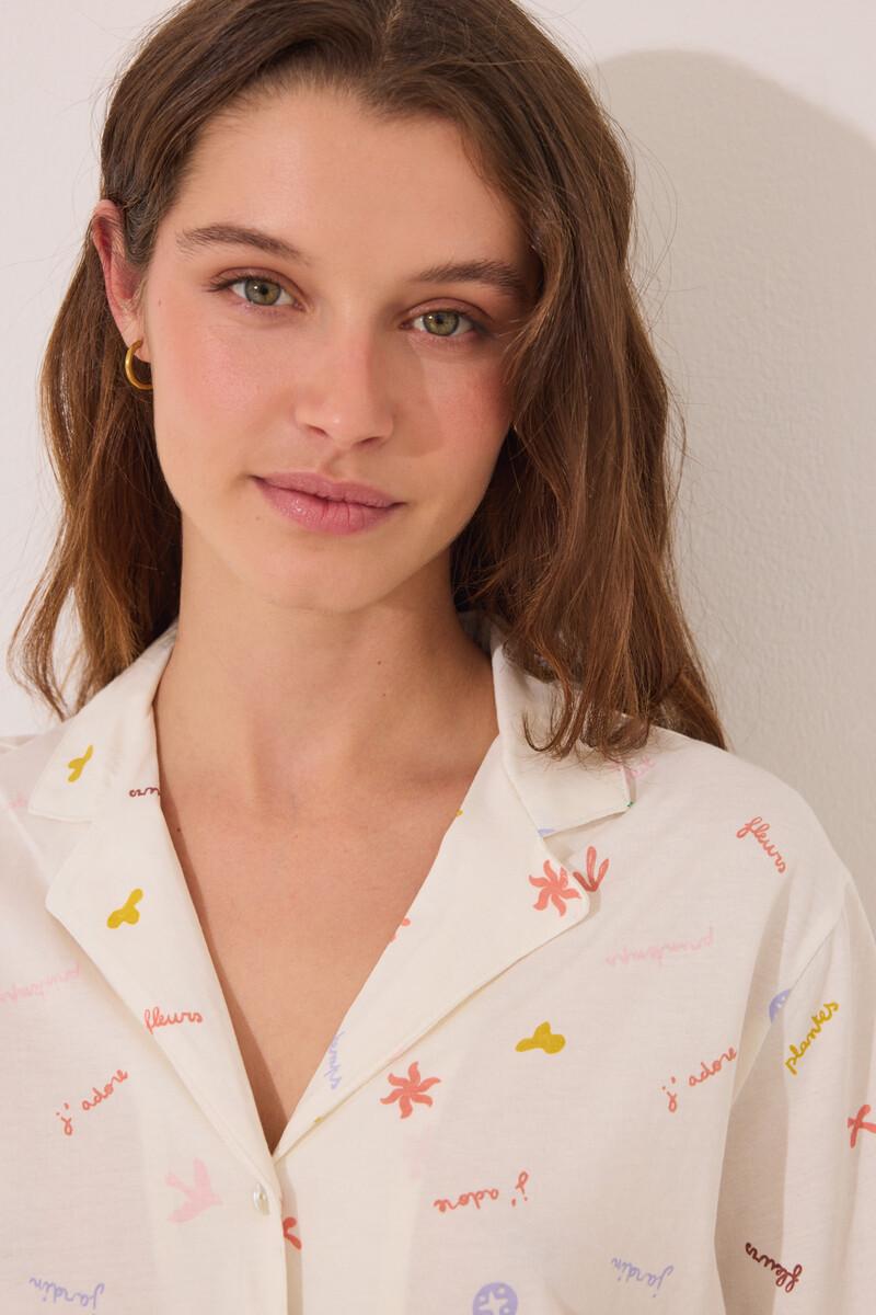 women'secret Pijama camisero 100% algodón print “J´ADORE” Outlet online