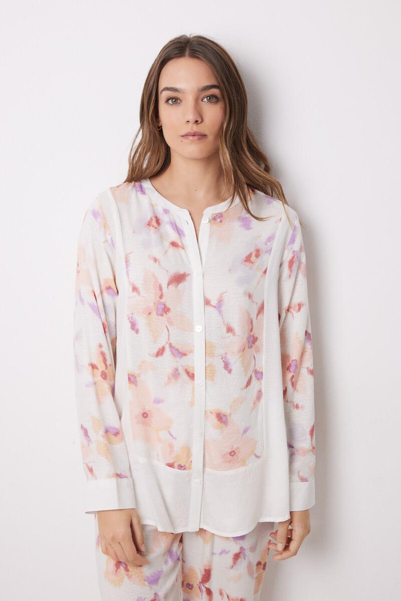 women'secret Pijama camisero largo viscosa flores Los más vendidos