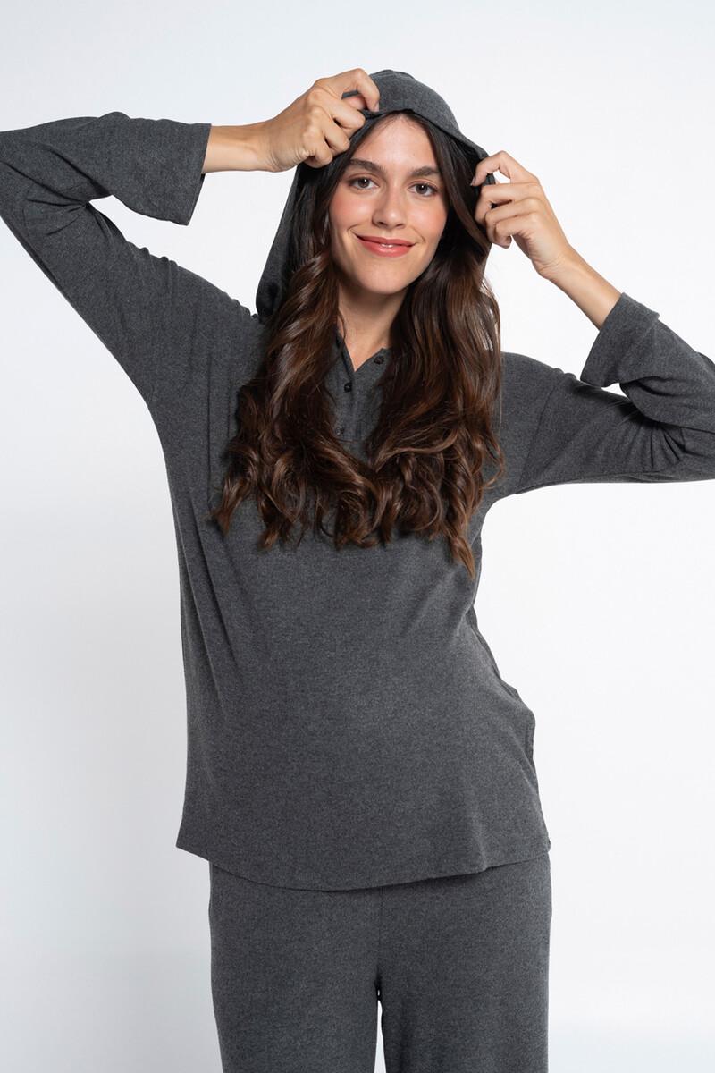 women'secret Pijama largo premamá de canalé con capucha Rebajas top