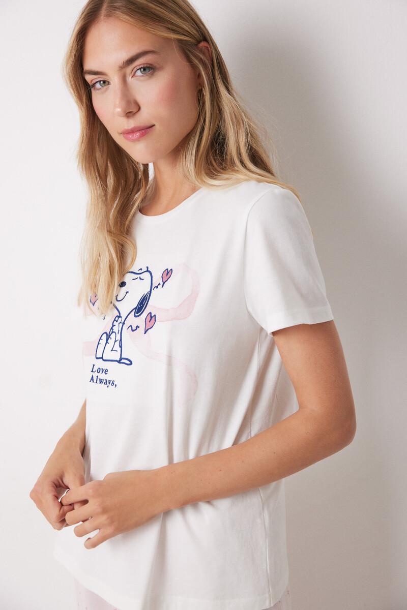 women'secret Pijama Capri 100% algodón blanco y rosa Libre de impuestos