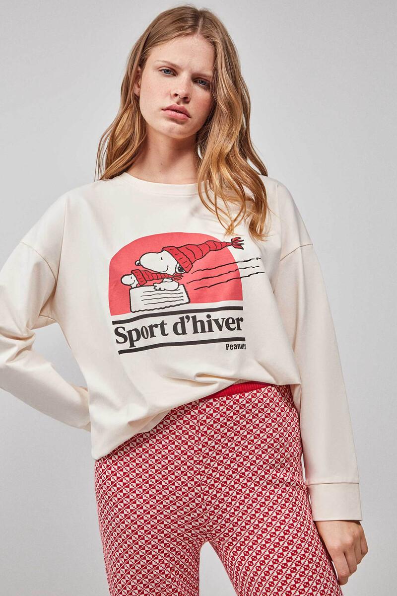 women'secret Camiseta pijama manga larga Snoopy Ofertas especiales
