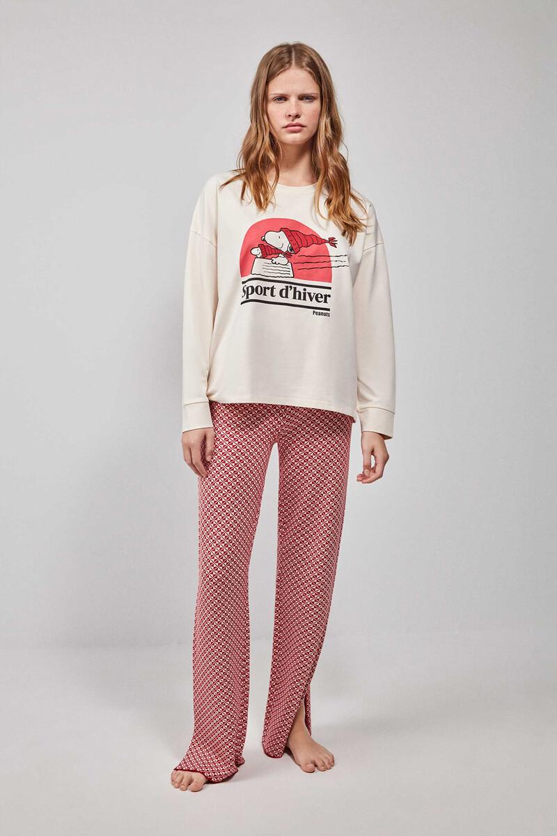 women'secret Camiseta pijama manga larga Snoopy Ofertas especiales