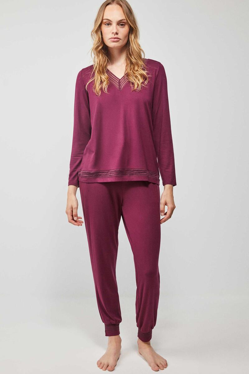 women'secret Pijama largo detalle encaje Rebajas de fin de temporada