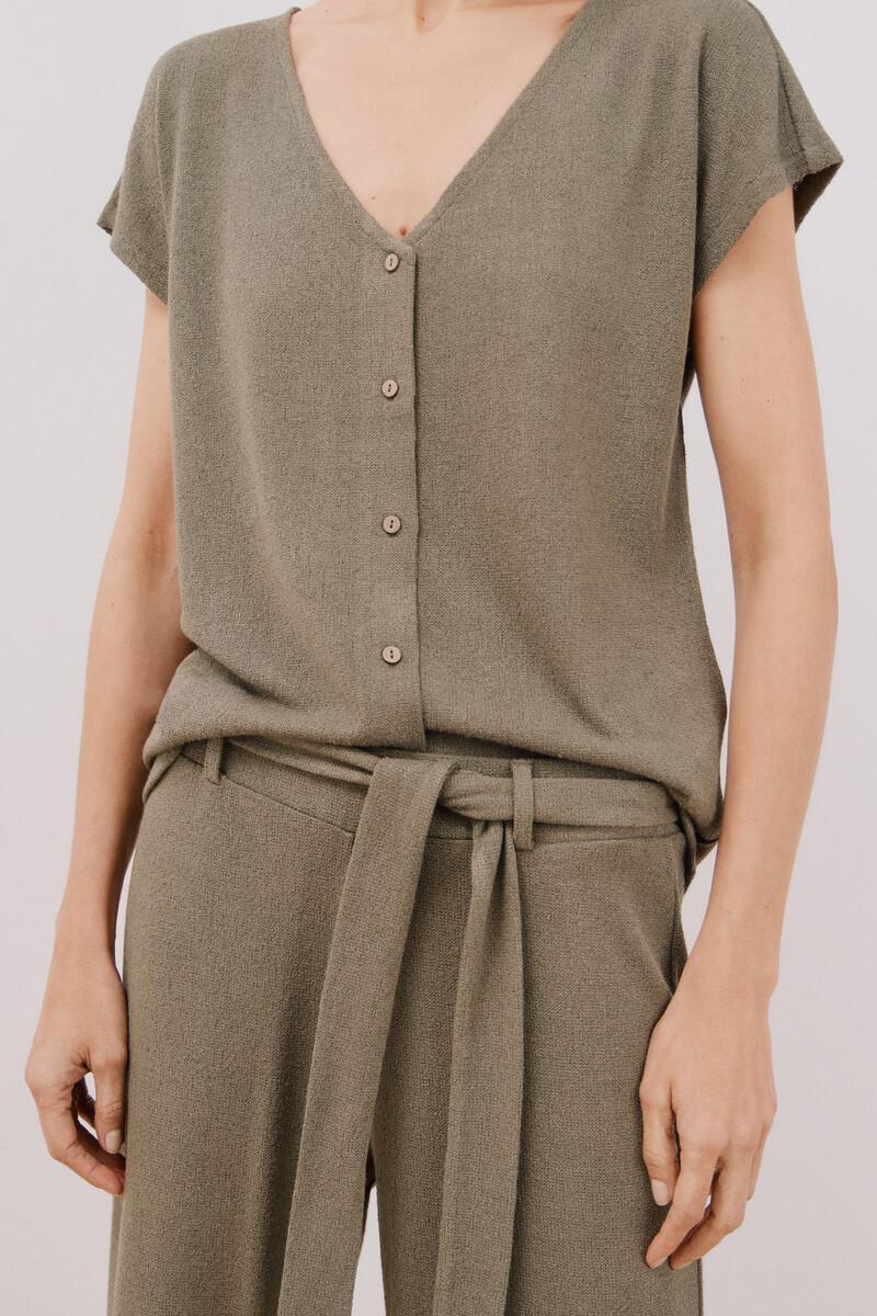 women'secret Camiseta aspecto rústico con botones En oferta